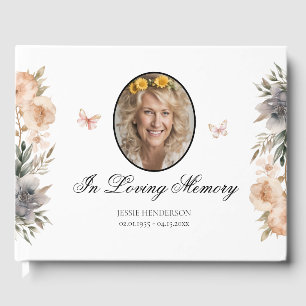 Livro De Visitas No Loving Memory Floral Photo