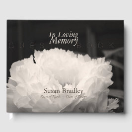 Livro De Visitas No Loving Memory Peony Funeral Guest Book 1