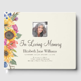 Livro De Visitas No Loving Memory Sunflower