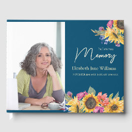 Livro De Visitas No Loving Memory Sunflower 1 Foto Guest Book
