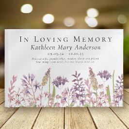 Livro De Visitas No Loving Memory Wildflower Memorial Funeral