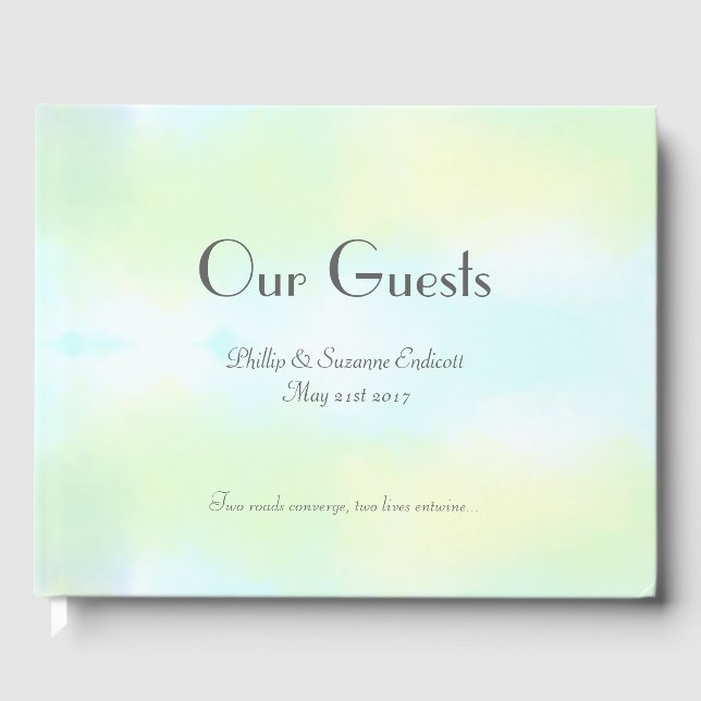 Livro De Visitas Noivos Elegantes Amarelos Amarelos (Frente)