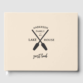 Livro De Visitas Nome Personalizado da Família Lake House