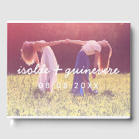 Nomes no casamento de fotos personalizadas de scri