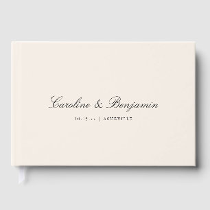Livro De Visitas Nomes Personalizados Casamento Clássico Marfim Scr