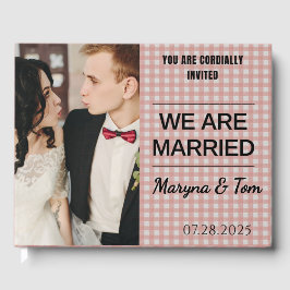 Livro De Visitas Nós somos Casados Personalizado – Xadrez Branco e