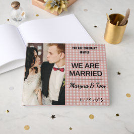 Livro De Visitas Nós somos Casados Personalizado – Xadrez Branco e