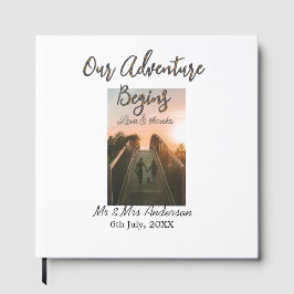 Livro De Visitas Nossa aventura começa casal foto amor e obrigados