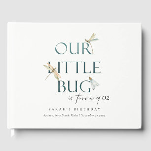Livro De Visitas Nosso Pequeno Dragonfly Azul Inseto Qualquer Anive