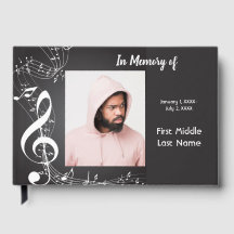 Livro de Visitas Notas Musicais Músico Memorial