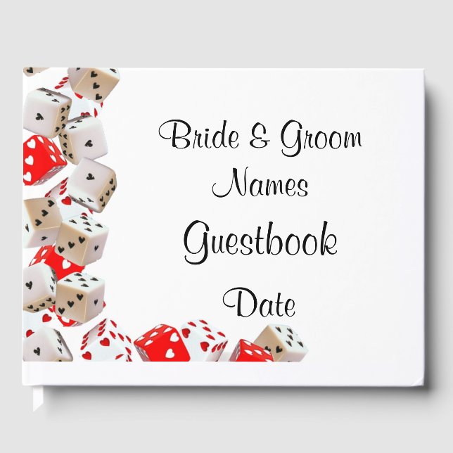 Livro De Visitas Notebook de Guestbook Casino Wedding (Frente)