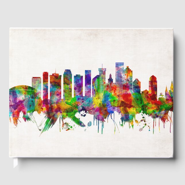 Livro De Visitas Nova Orleans Louisiana Skyline (Frente)