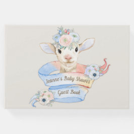 Livro De Visitas Nursery Lamb Azul Cor-de-rosa