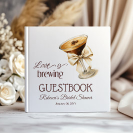 Livro De Visitas O Amor Está Cozinhando Bow Espresso Martini Chá de