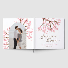 Livro De Visitas O amor está no casamento de Bloom Cherry Blossoms