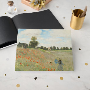 Livro De Visitas O Campo de Papoulas perto de Argenteuil de Claude