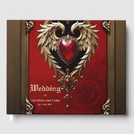 Livro De Visitas O coração gótico do fogo e do ouro