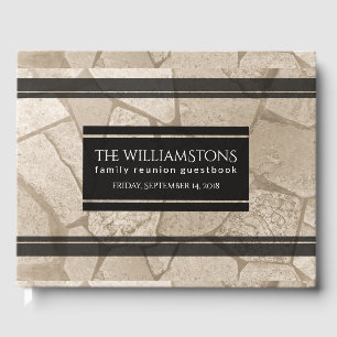 Livro De Visitas O Sepia elegante tonificou pedras rachadas