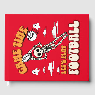 Livro De Visitas O Vamos do Jogo Joga Futebol Halloween Engraçado