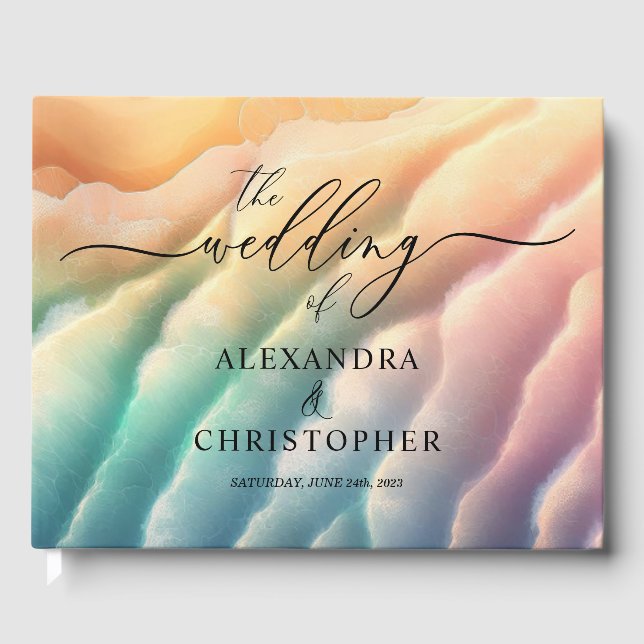 Livro De Visitas Oceano Rosa Praia, Sinal de Cura, Verão, Sol (Frente)