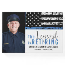 Oficial de Polícia - Retirada Thin Blue Line Foto