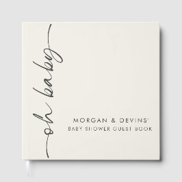 Livro De Visitas Oh Baby Beige Baby Shower Guest Book