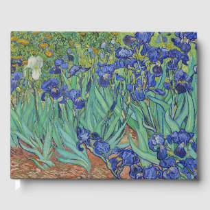Livro De Visitas Óleo Floral Íris Azuis Famosos de Van Gogh