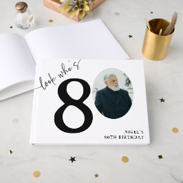 Livro De Visitas Olhe Quem Está Com 80! Foto Moderna para 80º Anive