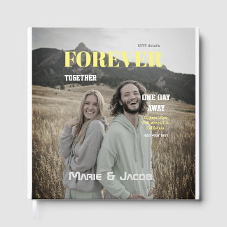 Livro De Visitas one day away dinner couple magazine photo yellow w