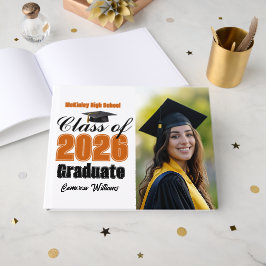 Livro De Visitas Orange Class of 2026 Graduation Photo