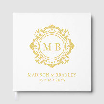 Ornamentado Floral Monograma Casamento Elegante Do