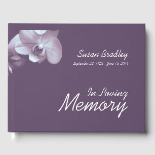 Livro De Visitas Orquídea Fotografia Floral Puro Funeral HCGB