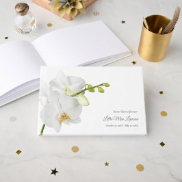 Livro De Visitas Orquídea Memorial Funeral Para Sempre em Nossos Co