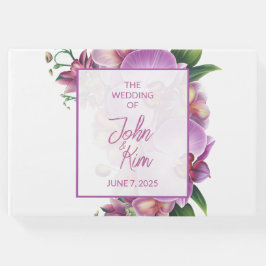 Livro De Visitas Orquídeas Florais Guestbook de Casamento