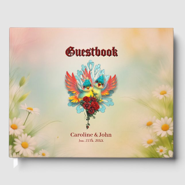 Livro De Visitas Os pássaros bonitos de bom humor. (Frente)