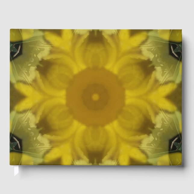 Livro De Visitas Ouro de Intermitência da Flor Sunshine (Frente)