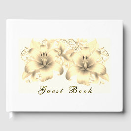Livro De Visitas Ouro Lily Guest Book