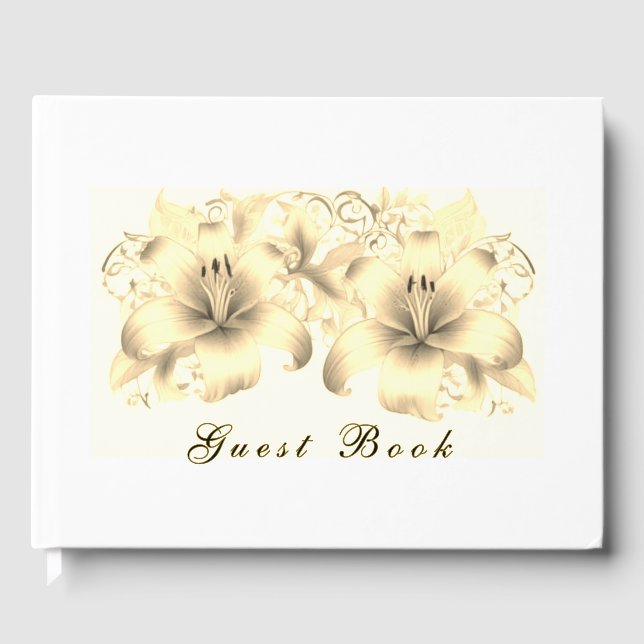 Livro De Visitas Ouro Lily Guest Book (Frente)
