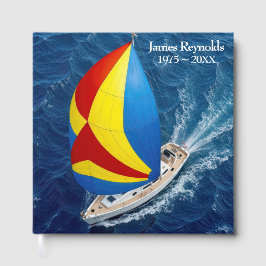 Livro De Visitas Overhead View Of a Sailboat for Memorial Service