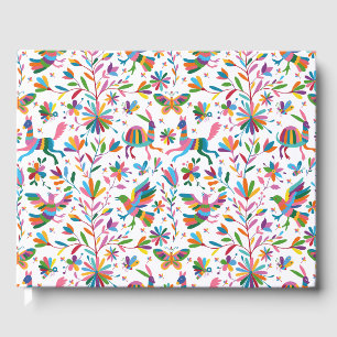 Livro De Visitas Padrão Brilhante do estilo Otomi mexicano