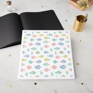 Livro De Visitas Padrão Colorido de Peixes Tropicais Tulimet 