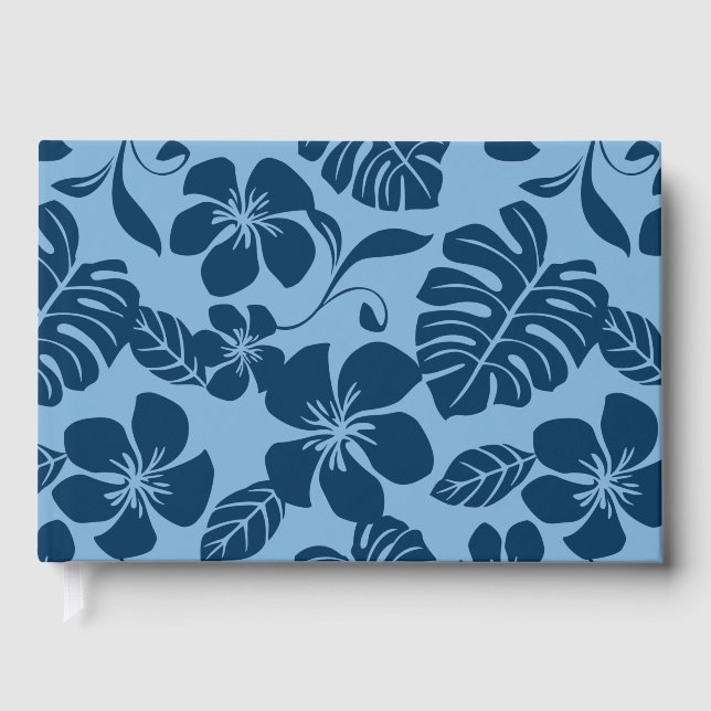 Livro De Visitas PADRÃO DE BIKINI ROSA EM AZUL x 2 (Frente)