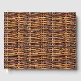 Livro De Visitas Padrão de cesta do Wicker