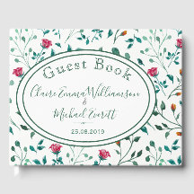 Padrão de Folhagem Floral e Verde Rustic | Casamen