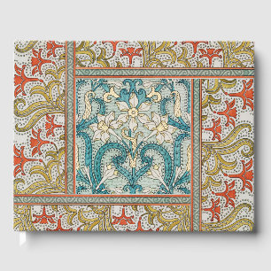 Livro De Visitas Padrão de Narciso Art Nouveau Antigo Verneuil