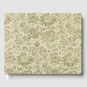 Livro De Visitas Padrão Floral Antídoto Damask Paisley