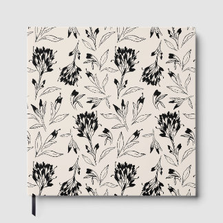 Livro De Visitas Padrão Floral Botânico Minimalista Moderno