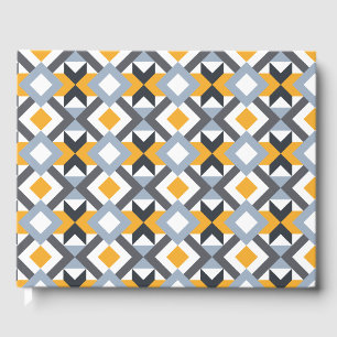Livro De Visitas Padrão Geométrico Abstrato de Ângulos Retroativos