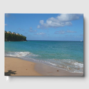 Livro De Visitas Paisagem tropical de férias na praia do santo Lúci