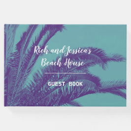 Livro De Visitas Palm Tree Beach House Tropical